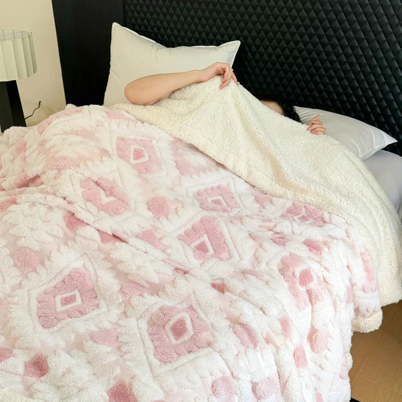 Plaid Nordique Texturé Douillet