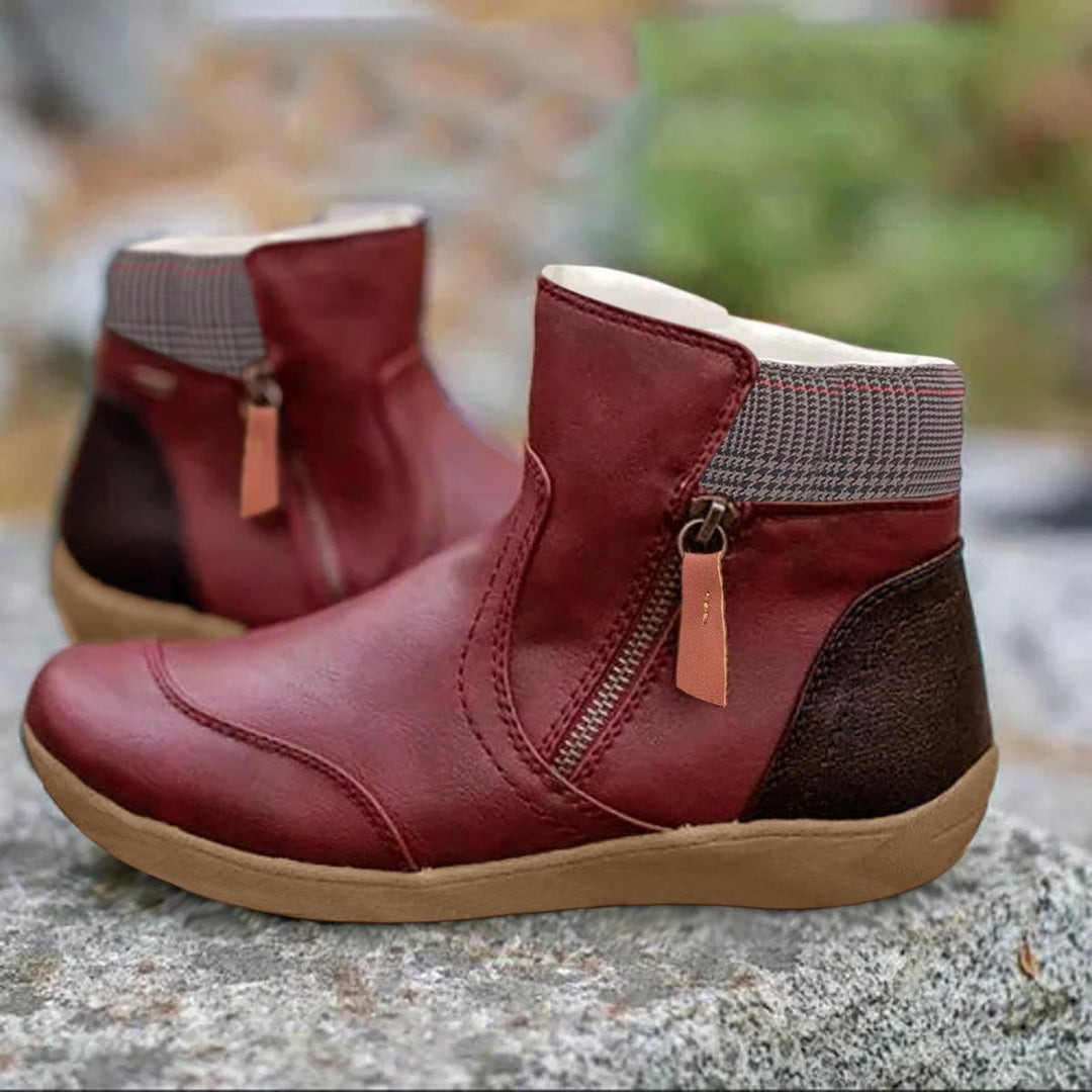 Bottines Impeméables En Cuir Avec Semelle Antidérapante