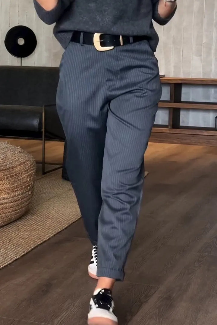 Pantalon Julia Élégant À Rayures